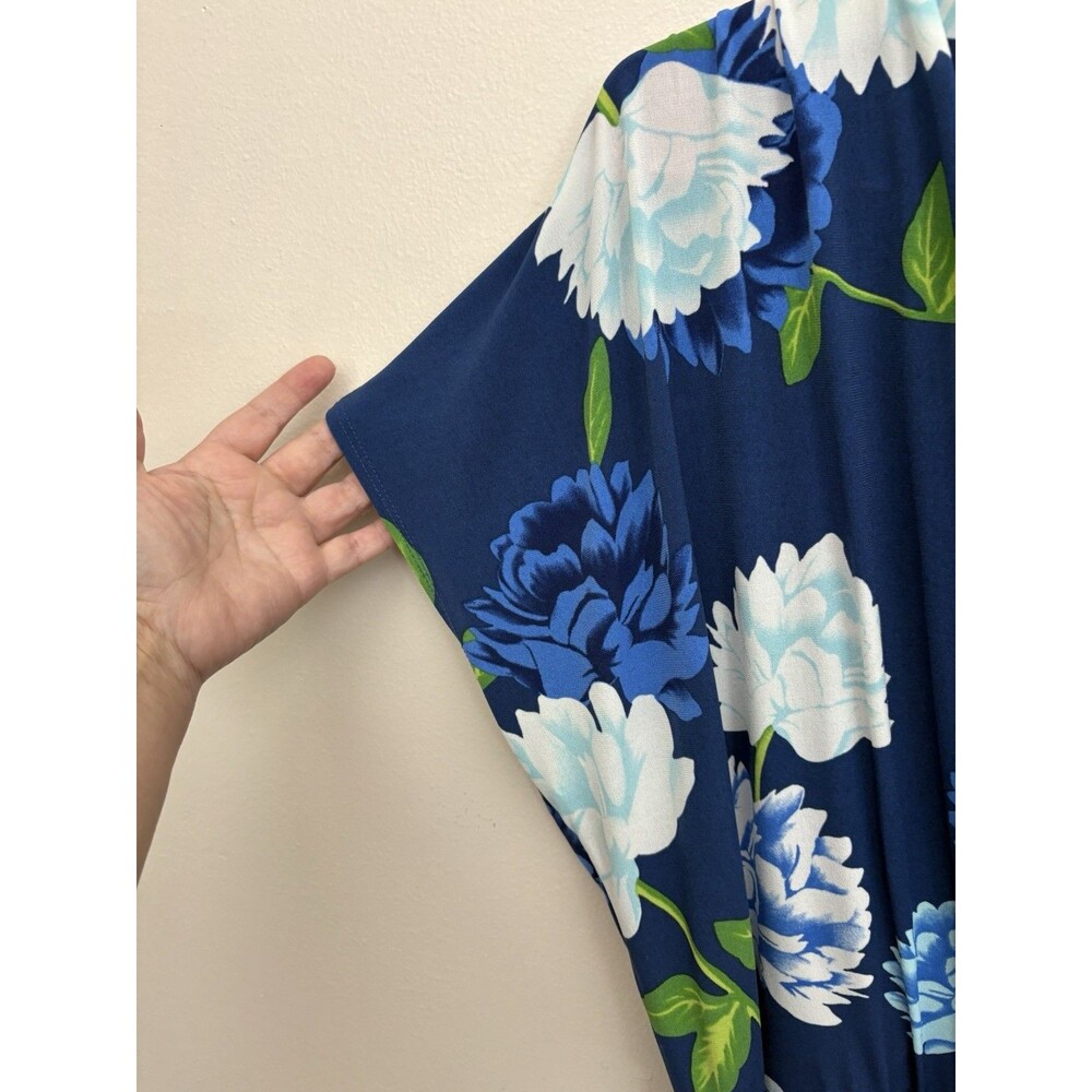 Charter Club Women’s Dress Floral XL Short Sleeve With Belt Surplice Neck - Picture 14 of 14